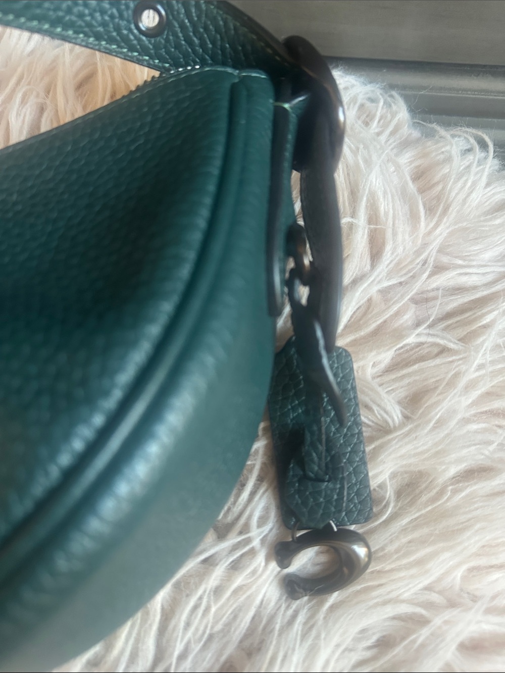 Coach Pebbled Half-Moon Shoulder Bag - Picture 6 of 6